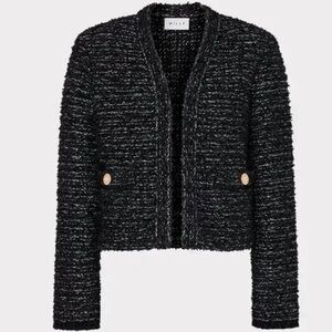 Milly Black and White Textured Jacket